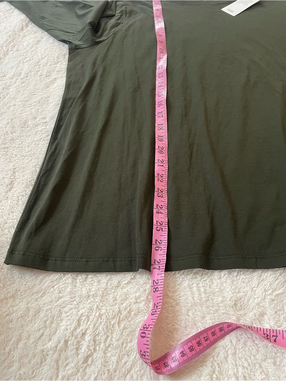 Eileen Fisher Organic Cotton Round Neck Long Sleeve Tee in Woodland Size 1X - Picture 6 of 6